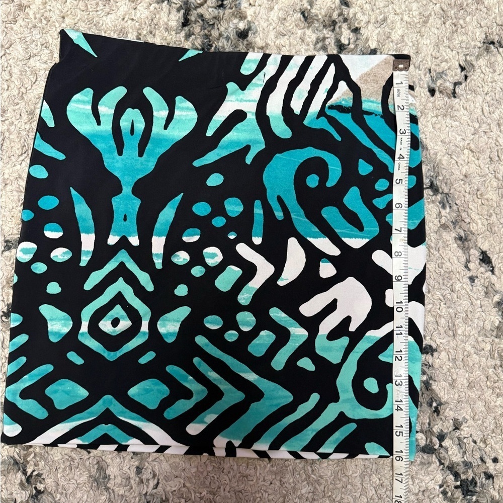 Eva Varro SKIRT Black and Teal Artistic - Picture 6 of 7